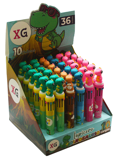 Boligrafo fantasia 6 colores