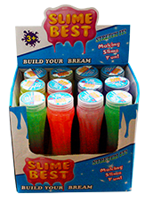 Slime doble color con glitter en botella x 12