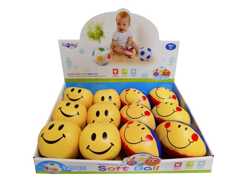 Pelota soft emoji en display x 12 u