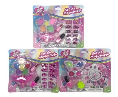 Set de maquillaje y manicura en blister.