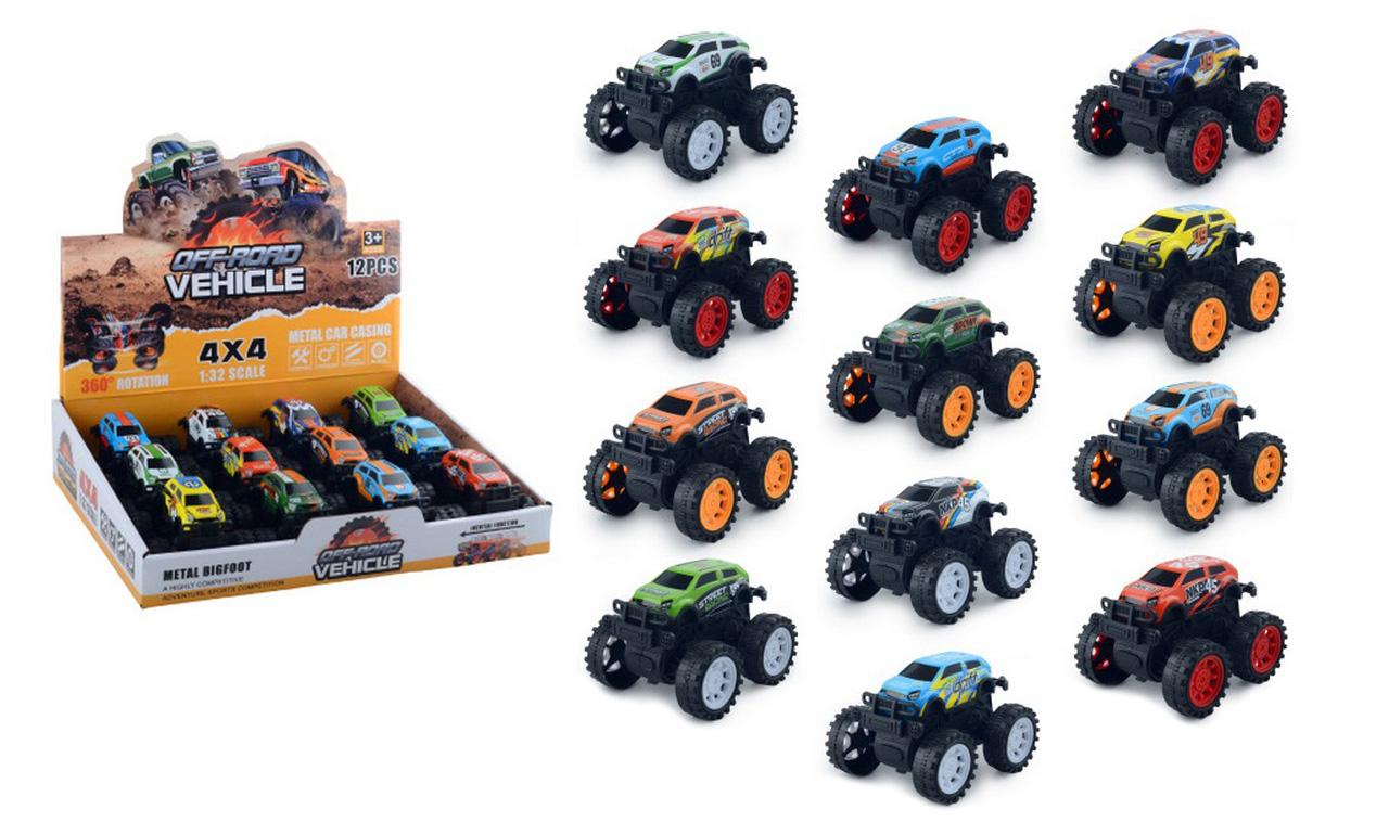 4x4 metálico a fricción en display