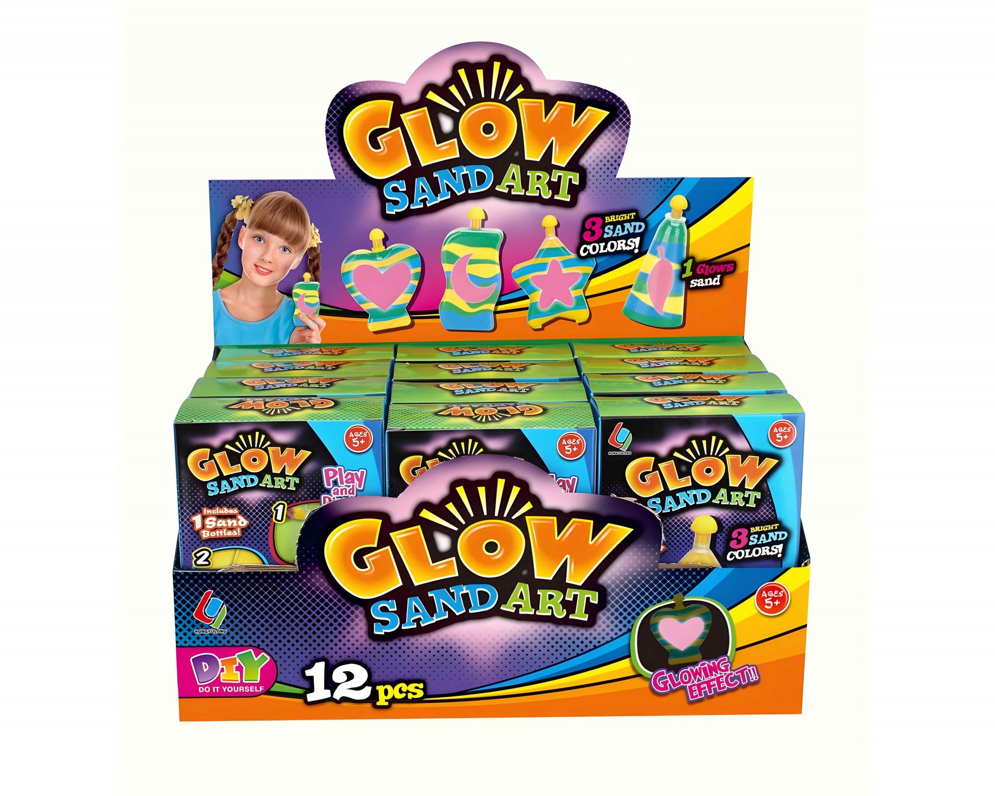 Slime arena luminosa en caja, display