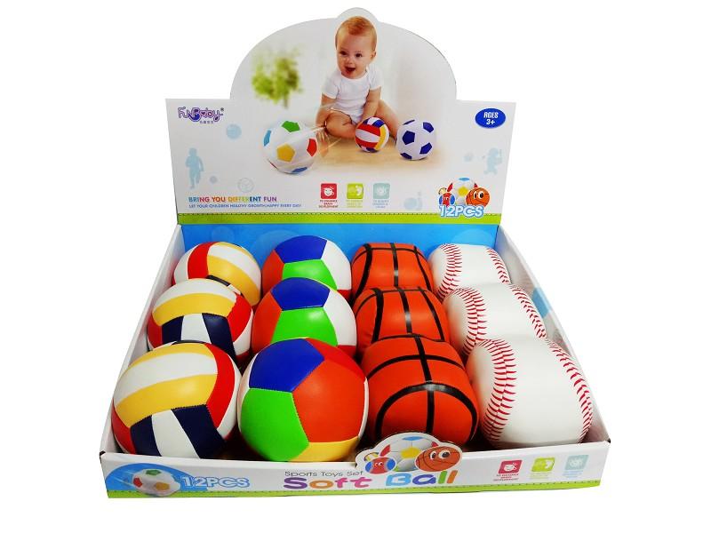 Pelota soft en display x 12u.