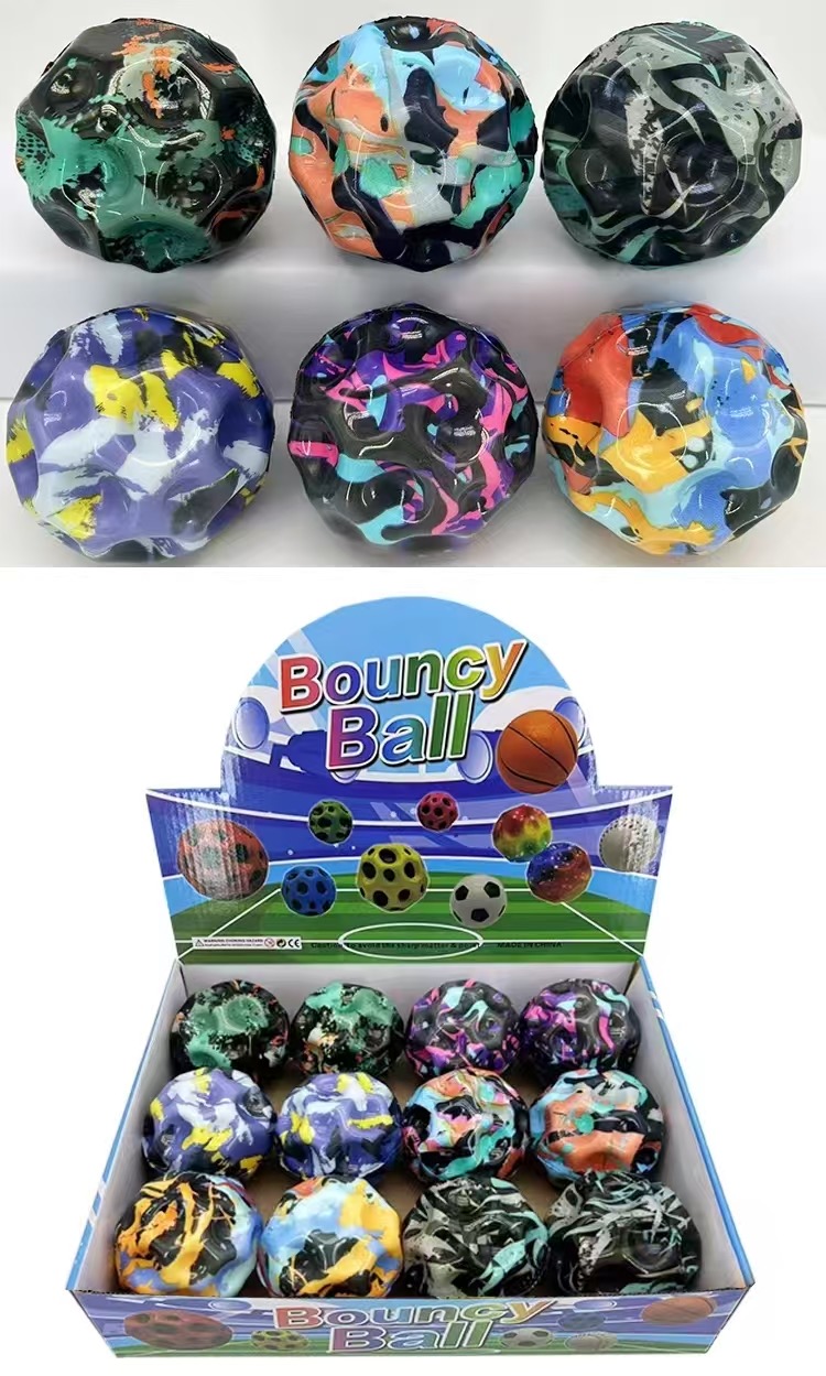 Pelota saltarina meteorito en display x 12