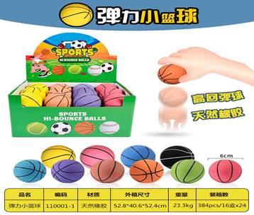 Pelota saltarina basquet en display x 24