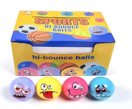 Pelota saltarina de carita display x 24