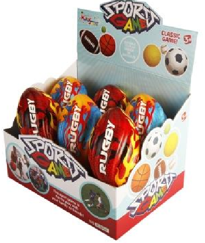 Pelota soft rugby display x 6