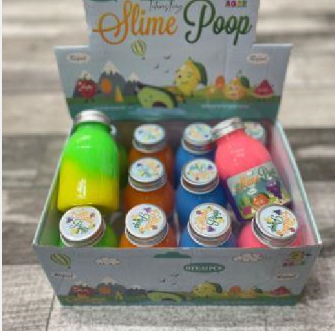 Slime colores en botella display x 12