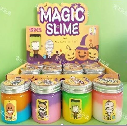Slime en frascos doble color display x 12