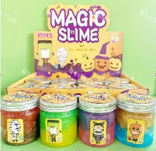 Slime en frasco doble color display x 12