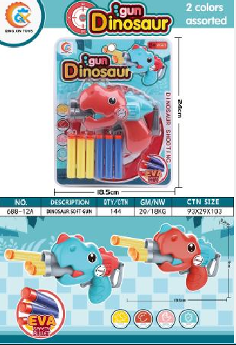 Dino pistola lanza dardos en blister