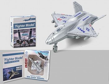 Avion metal en caja