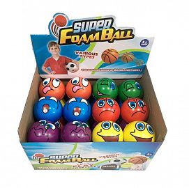 Pelota saltarina soft de caras display x 12 u