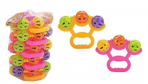 Sonajero tres bolas en bolsa x 9u.