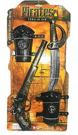 Set de armas piratas con pulsera en blister