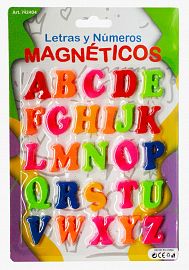 Letras magneticas en blister