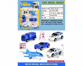 Set de vehiculos con accesorio en blister