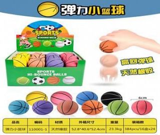 Pelota saltarina basquet en display x 24